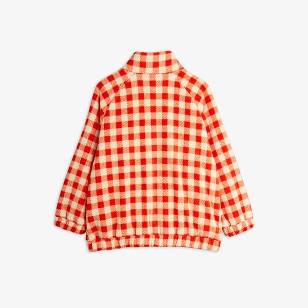 Gingham fleece jacket