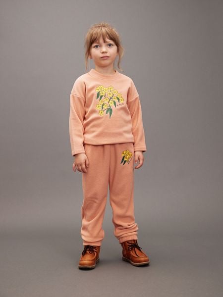 Alpine flowers fleece long sleeve top