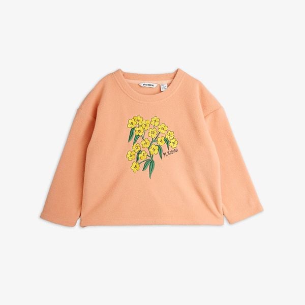 Alpine flowers fleece long sleeve top