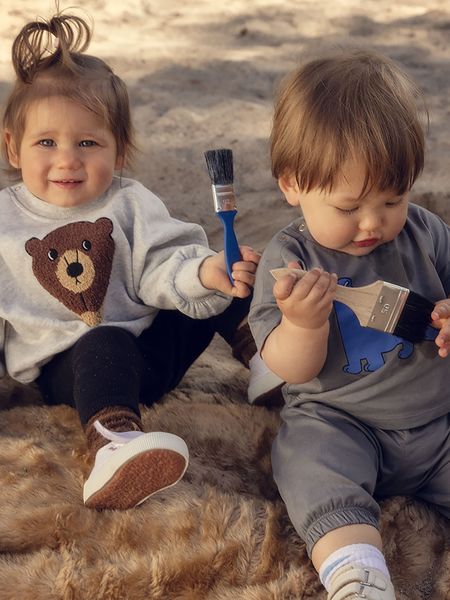 Bear chenille sweatshirt