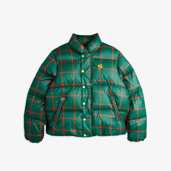 Plaid puffer jacket adult