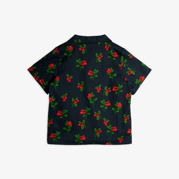 Lingonberries woven short sleeve shirt