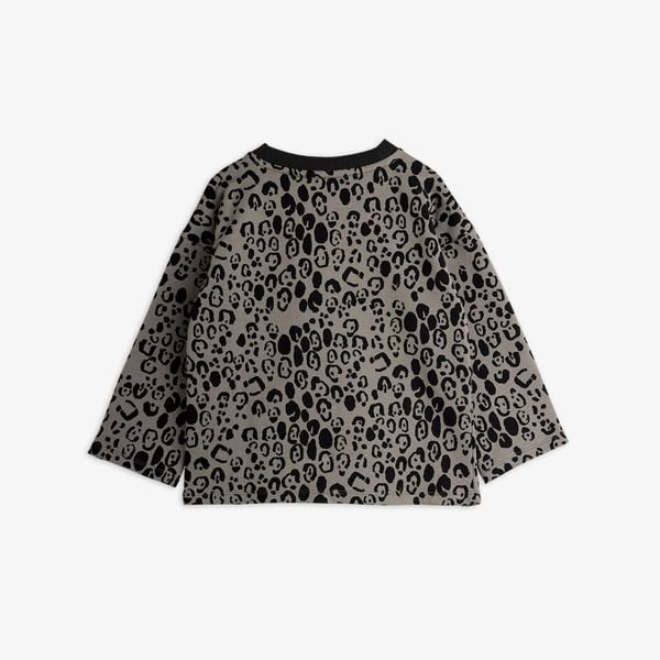 Leopard brushed long sleeve top