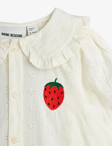 Strawberry schiffli blouse