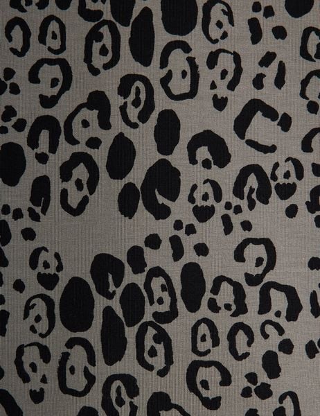 Leopard brushed jersey trousers