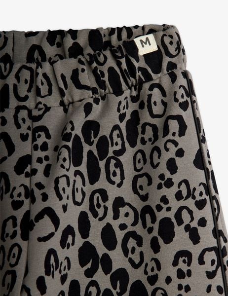 Leopard brushed jersey trousers
