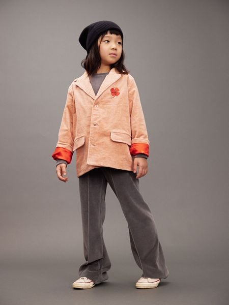 Clover velour flared trousers