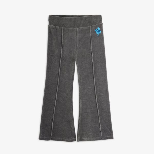 Clover velour flared trousers
