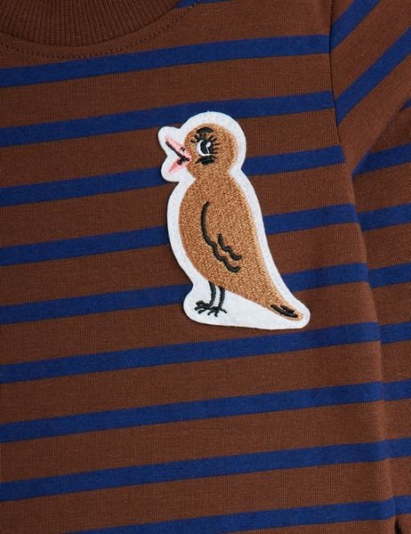 Stripe bird patch baby set