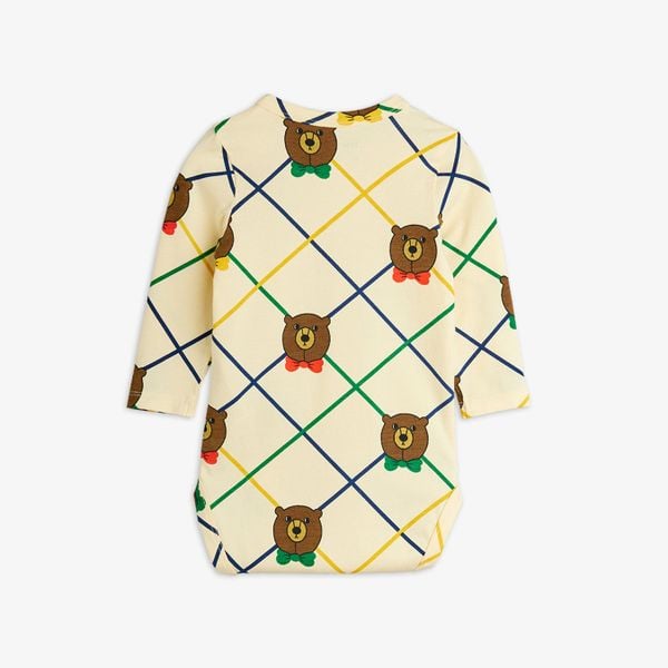 Bear check long sleeve bodysuit