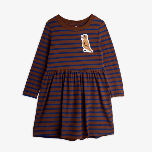 Stripe bird patch dress