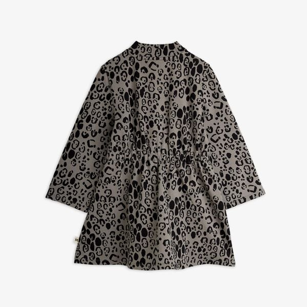 Leopard brushed jersey dress