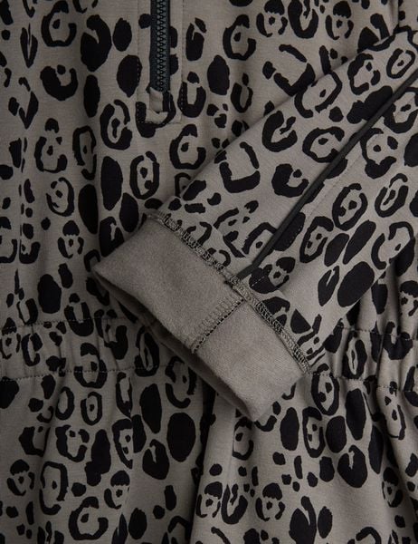 Leopard brushed jersey dress