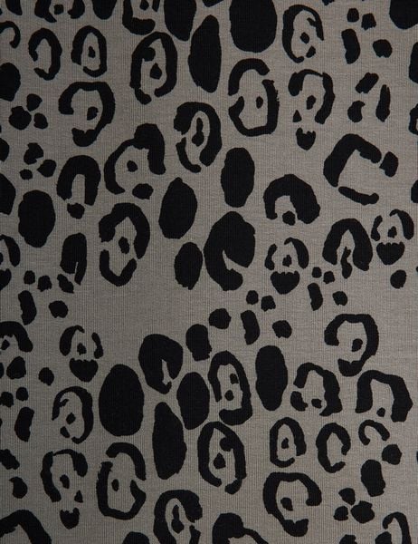 Leopard brushed jersey dress