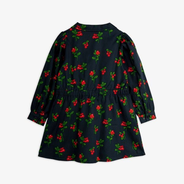 Lingonberries woven long sleeve dress