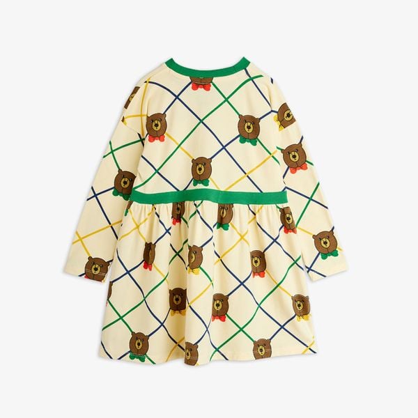 Bear check long sleeve dress