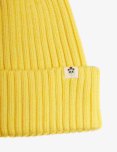 Knitted rib fold up hat