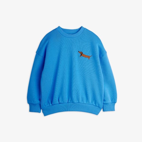 Dog embroidered sweatshirt Blue | Mini Rodini