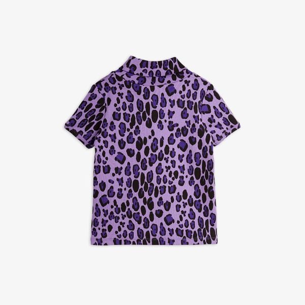 Leopard turtleneck T-shirt 