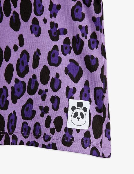 Leopard turtleneck T-shirt 