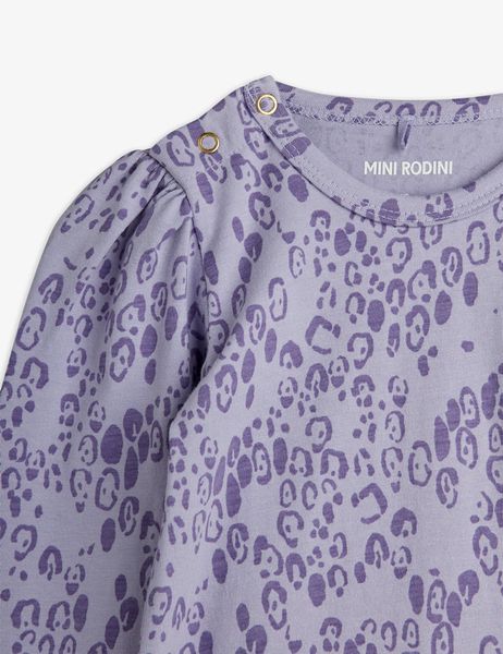 Mini Leopard Puff Sleeve Bodysuit