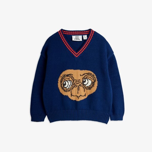 E.T. Intarsia V-Neck Sweater | Mini Rodini