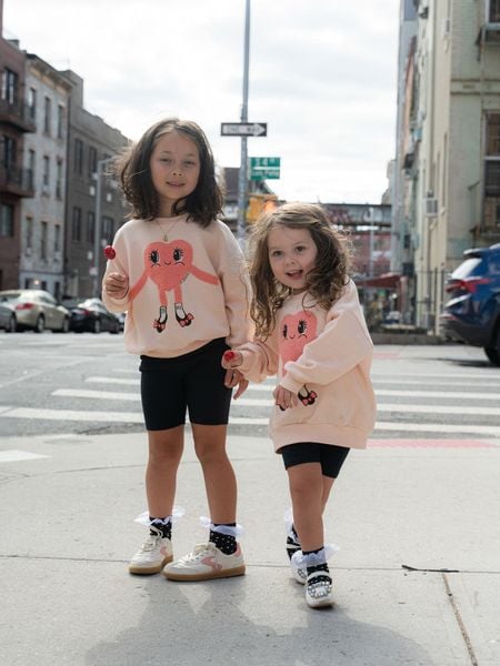 Heart In Shoes Chenille Sweatshirt