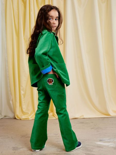 Doggie Patch Velvet Flared Trousers