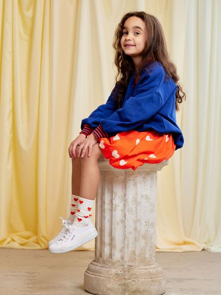 Hearts Woven Balloon Skirt