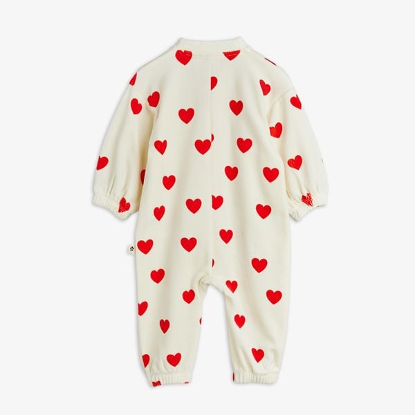 Hearts Velour Baby Jumpsuit