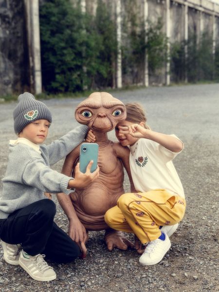 E.T. Patch Knitted Rib Beanie