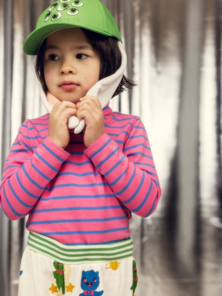 Stripe Turtleneck Top