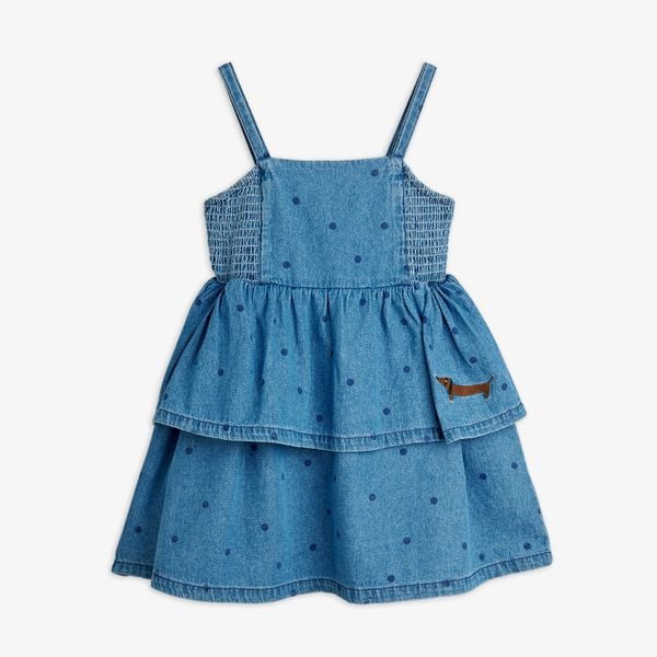 Dotted Denim Dress