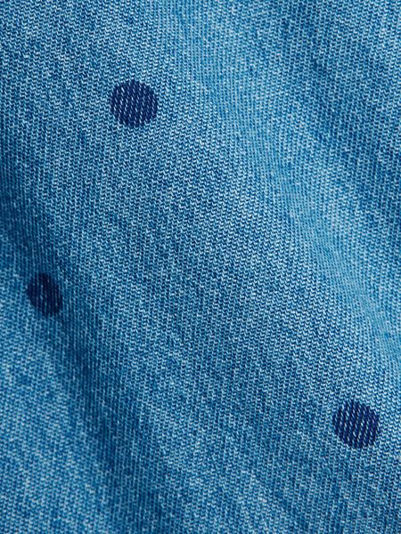 Dotted Denim Sun Hat