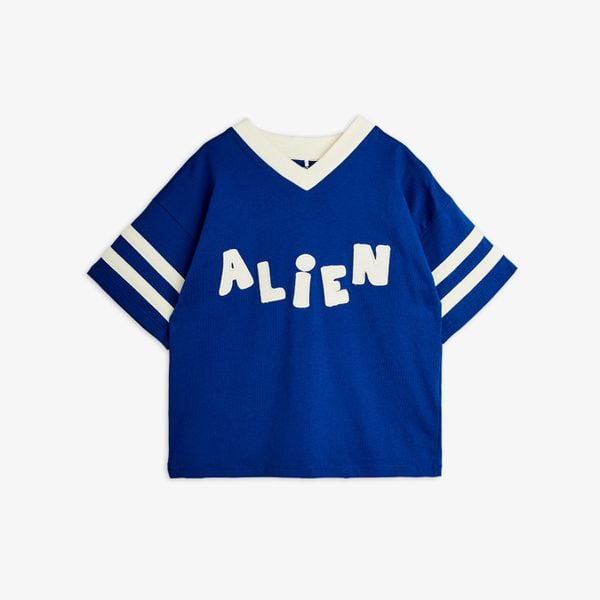 Alien V-Neck T-Shirt Blue | Mini Rodini