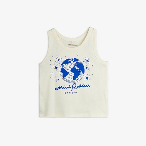 Mini Rodini Society Tank Top White | Mini Rodini