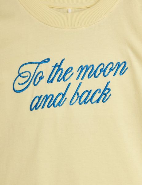 To the Moon Embroidered T-Shirt Yellow | Mini Rodini