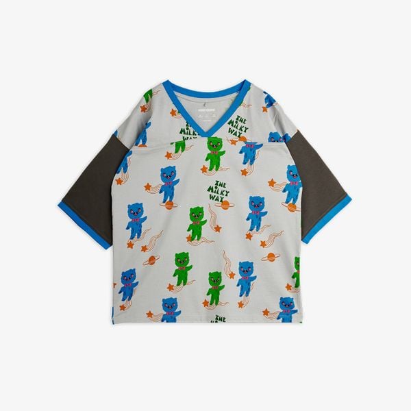 Aliens Print V-neck T-Shirt