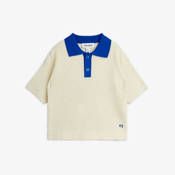 Cable Knit Polo Shirt