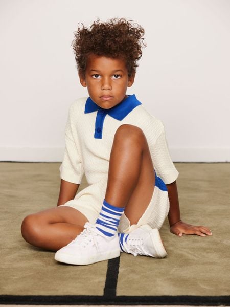 Cable Knit Polo Shirt
