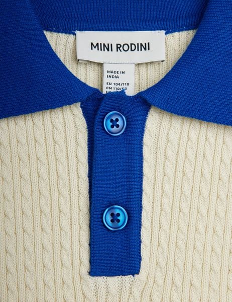 Cable Knit Polo Shirt