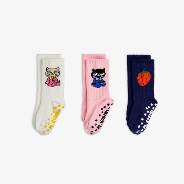 Cats 3-Pack Anti-Slip Socks