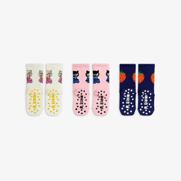 Cats 3-Pack Anti-Slip Socks