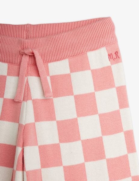 Chess check knitted trouser Brown | Mini Rodini | Mini Rodini