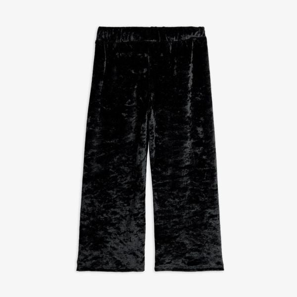 Crushed velour trousers Black | Mini Rodini