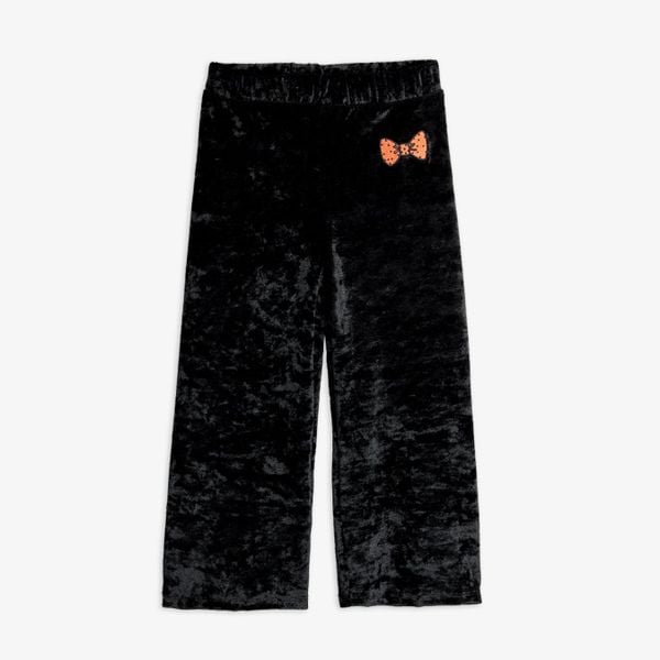 Crushed velour trousers Black | Mini Rodini