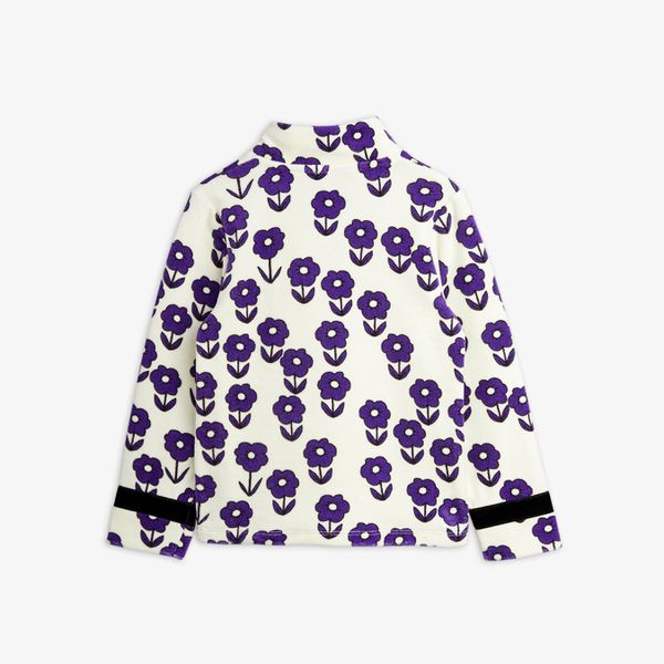 Spaceflower velour zip tröja