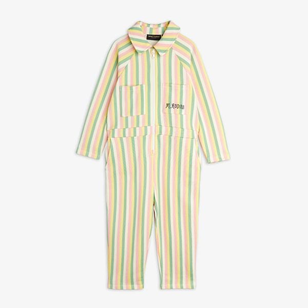 Pastelle stripe sweat jumpsuit