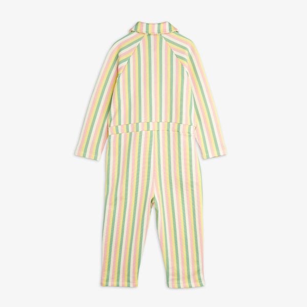 Pastelle stripe sweat jumpsuit