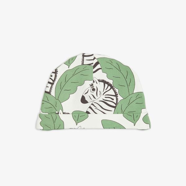 Zebra Baby Beanie Green